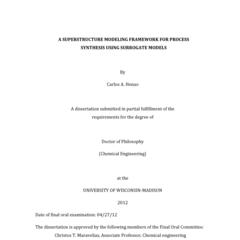 A SUPERSTRUCTURE MODELING FRAMEWORK FOR PROCESS SYNTHESIS USING SURROGATE MODELS