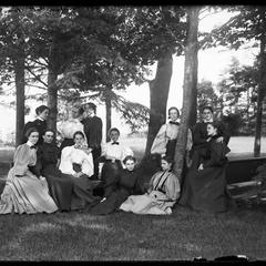 Kemper Hall Class of 1896 under trees