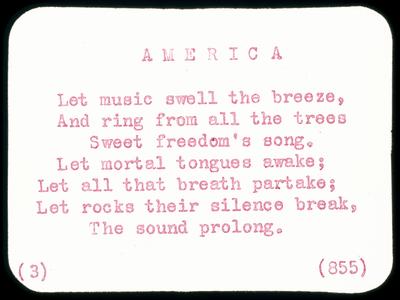 "America" - third verse