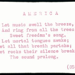 "America" - third verse