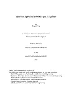 Computer Algorithms for Traffic Signal Recognition