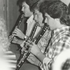 Students playing clarinets