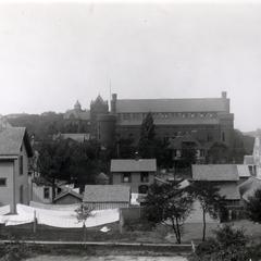 Lake Street neighborhood and Red Gym, ca. 1894-1916