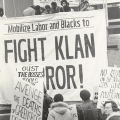 Protest against the KKK and labor issues in Detroit