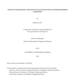 Effects of Topography Variation on Fluid Flow over Seal Whisker-inspired Geometries