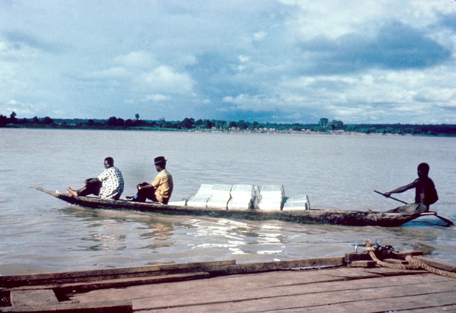 Crossing the Niger River by Canoe