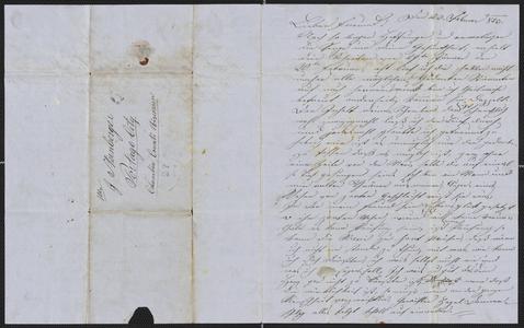 [Letter from Anton Klenert to Jakob Sternberger, February 23, 1853]