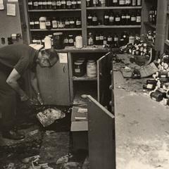 Cleaning up a lab after the Sterling Hall bombing