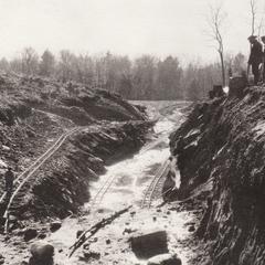 Railroad cut in the Berkshire mine