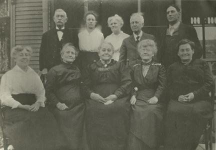 Group of old friends from the Irish Settlement in Fox Lake, Wisconsin