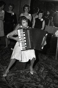 Woman playing accordion