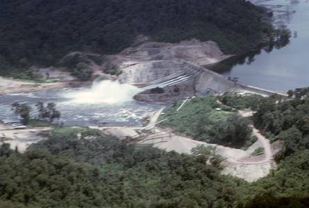 Aerial view Nam Ngum Dam