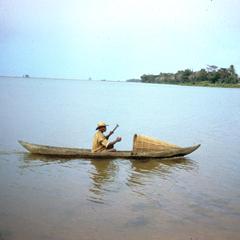 A Pirogue Used to Transport Produce to Markets