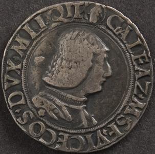 Testoon of Galeazzo Maria Sforza, Duke of Milan