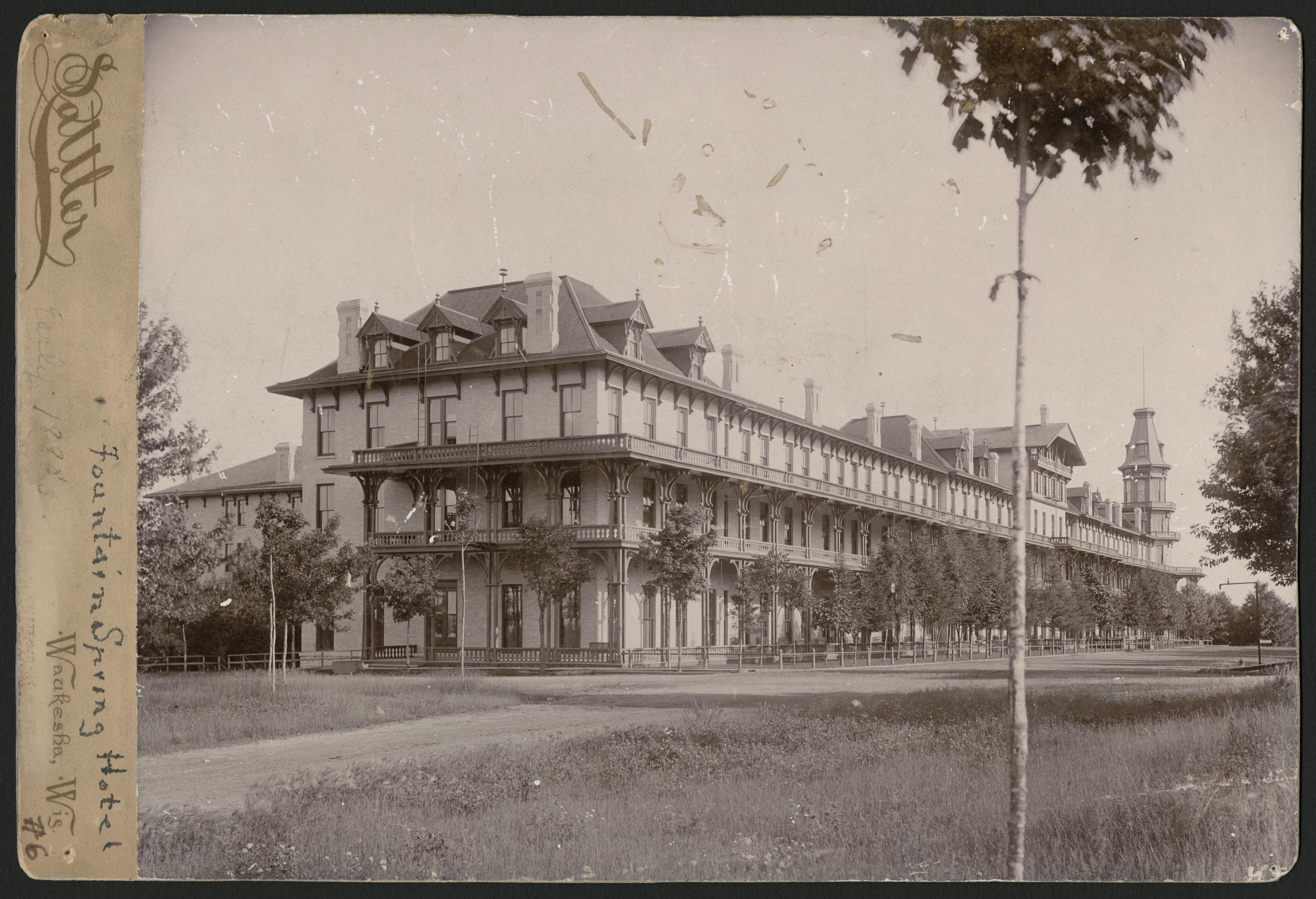 ‎Fountain Spring House, Waukesha, side of second building UWDC UW