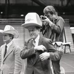 Bob Johnson in 'W' hat