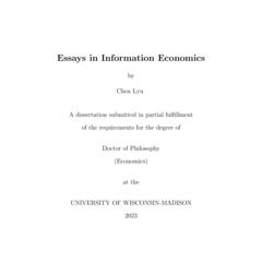 Essays in Information Economics