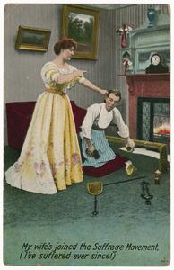 I've suffered ever since, suffrage postcard