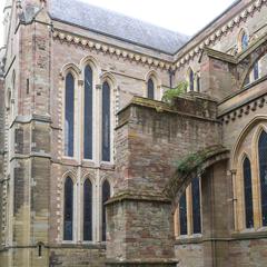 Worcester Cathedral exterior northeast transept east side