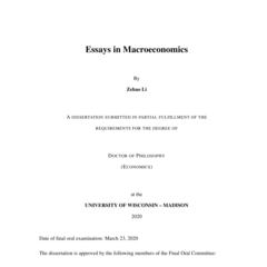 Essays in Macroeconomics