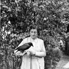 Estella Bergere Leopold with crow