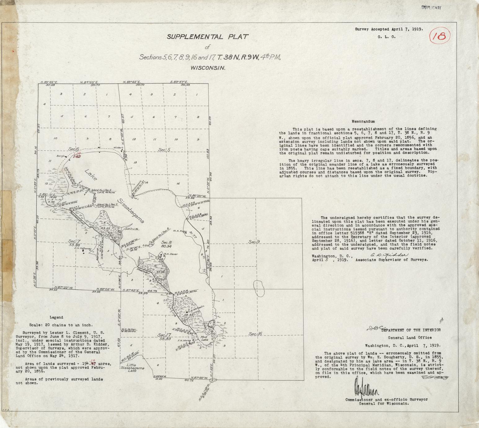 [Public Land Survey System map: Wisconsin Township 38 North, Range 09 West]