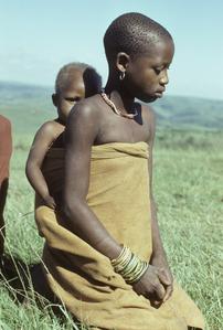 People of South Africa : Xhosa girl with baby