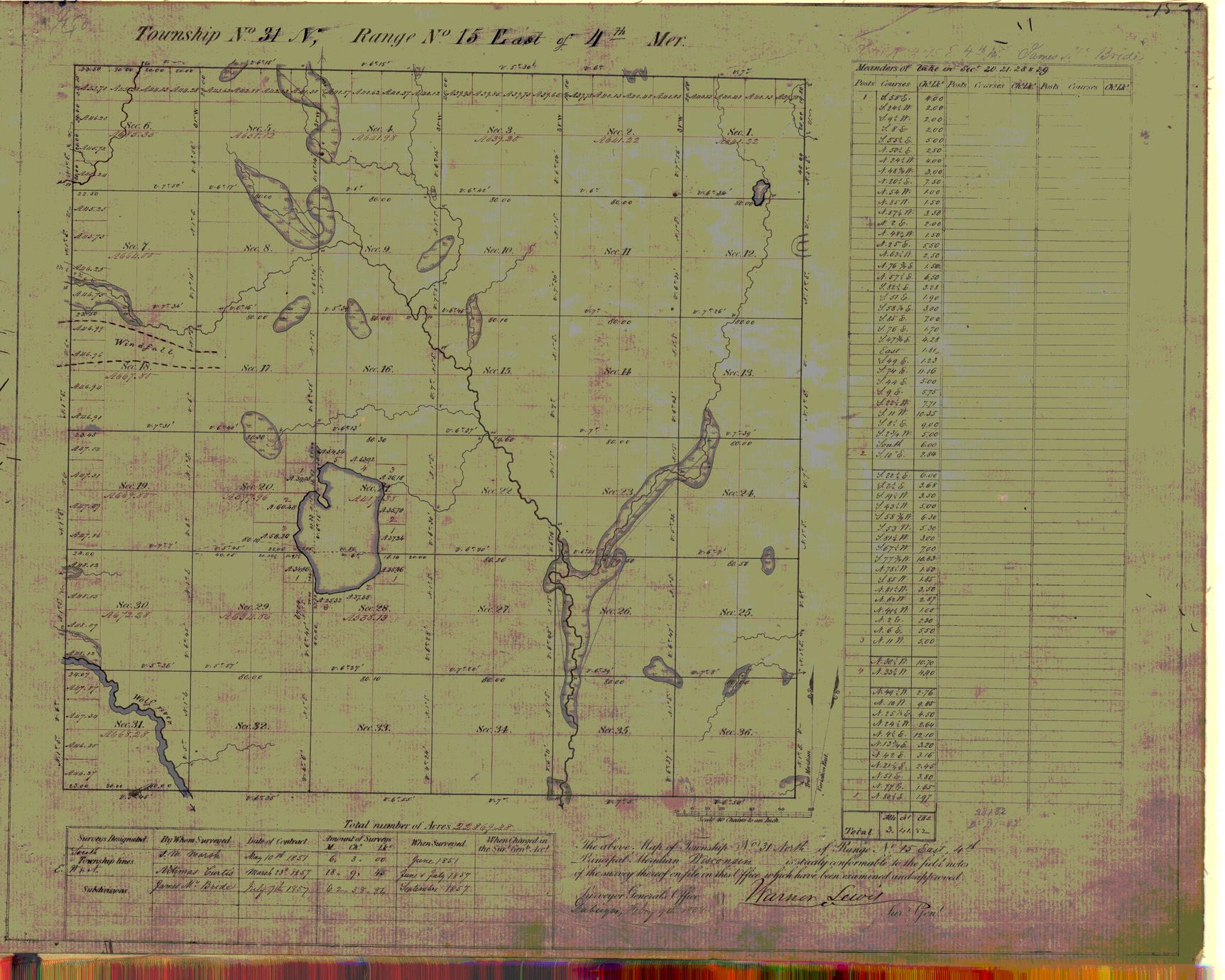 [Public Land Survey System map: Wisconsin Township 31 North, Range 15 East]
