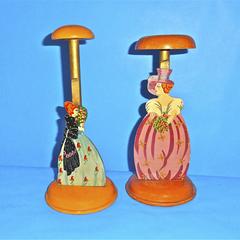Ball gown themed hat stands