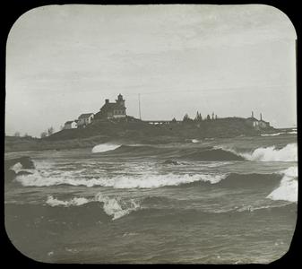 Storm Waves at Lighthouse, Marquette, Michigan