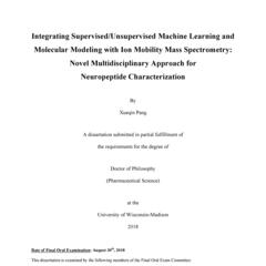 Integrating Supervised/Unsupervised Machine Learning and Molecular Modeling with Ion Mobility Mass Spectrometry: Novel Multidisciplinary Approach for Neuropeptide Characterization