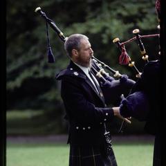 Piper on the green, Brodick Castle grounds, Isle of Arran