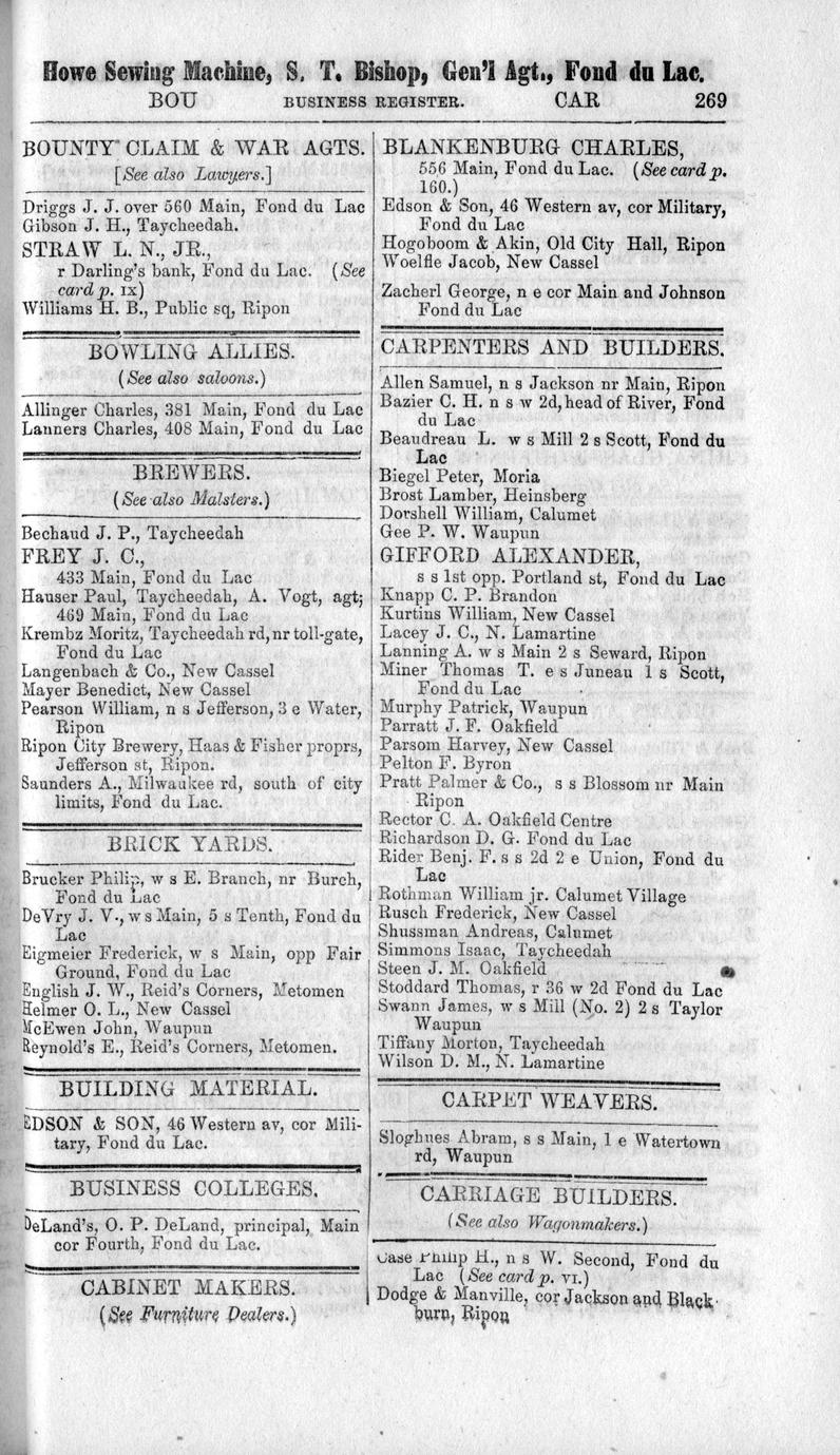 Fond du Lac County gazetteer Full view UWDC UWMadison Libraries