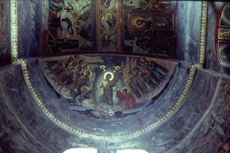 Anastasis fresco at the Docheiariou catholicon