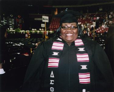 Female student at graduation in 2004