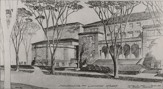 Concept drawing for Theater addition