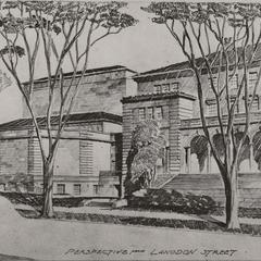 Concept drawing for Theater addition
