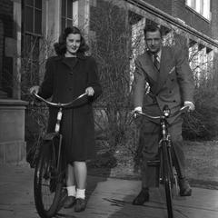 Students on bikes