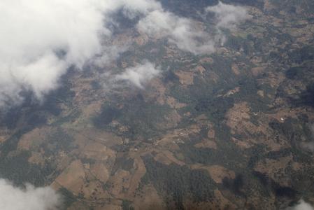 Aerial view of landscape west of Guatemala City