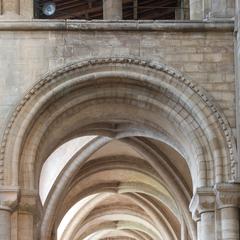 Peterborough Cathedral north nave aisle arch from transept