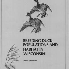 Breeding duck populations and habitat in Wisconsin