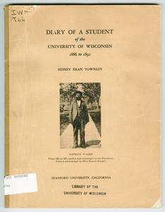 Diary of a student of the University of Wisconsin, 1886 to 1892