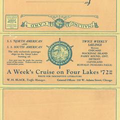 North American Saturday dinner menu for July 4, 1931