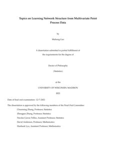 Topics on Learning Network Structure from Multivariate Point Process Data