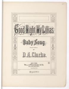 Good night my Lillias : baby song