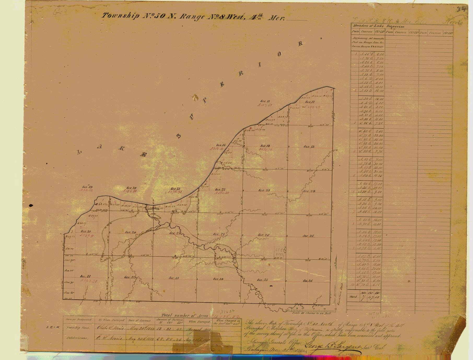 [Public Land Survey System map: Wisconsin Township 50 North, Range 08 West]