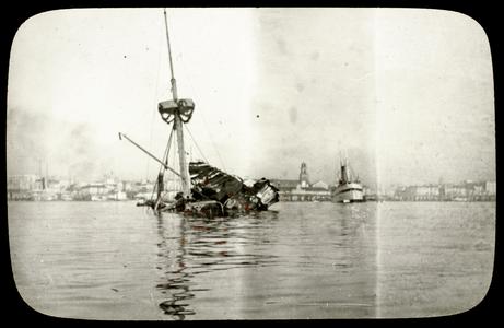 Wreck of the "Maine" in Havana Harbor