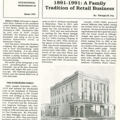 The Schroeder Brothers Company of Two Rivers, 1891-1991 : a family tradition of retail business