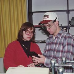 Professor Kim Kostka and student