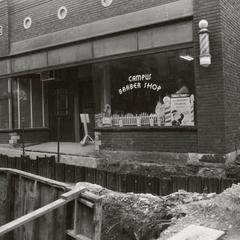 Campus Barber Shop during construction